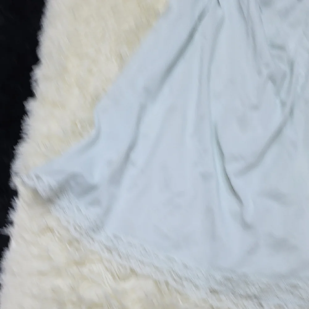 Vintage 80s Elegant Light Blue Lace Nightgown